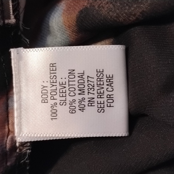 Simply Vera Vera Wang Abstract Floral Long Sleeve Blouse, Size: S - Picture 8 of 12